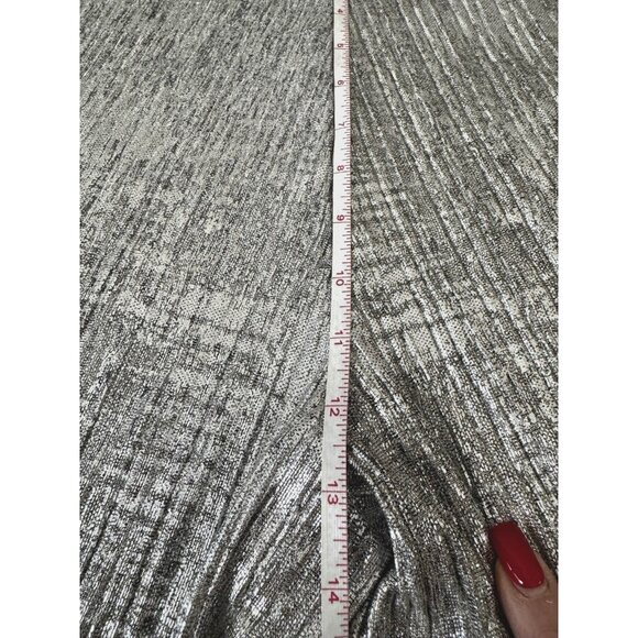 NWT Anthropologie Women S Metallic Silver Elevenses Wide Leg Pant Holiday Party - Picture 4 of 10